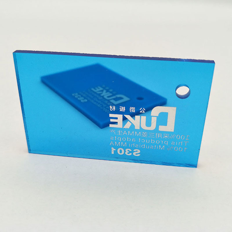 สีน้ําเงินโปร่ง Cast Clear Acrylic Sheet 1020X2030mm สําหรับ AD Sign