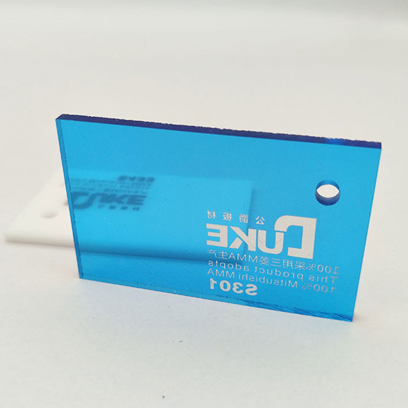 สีน้ําเงินโปร่ง Cast Clear Acrylic Sheet 1020X2030mm สําหรับ AD Sign