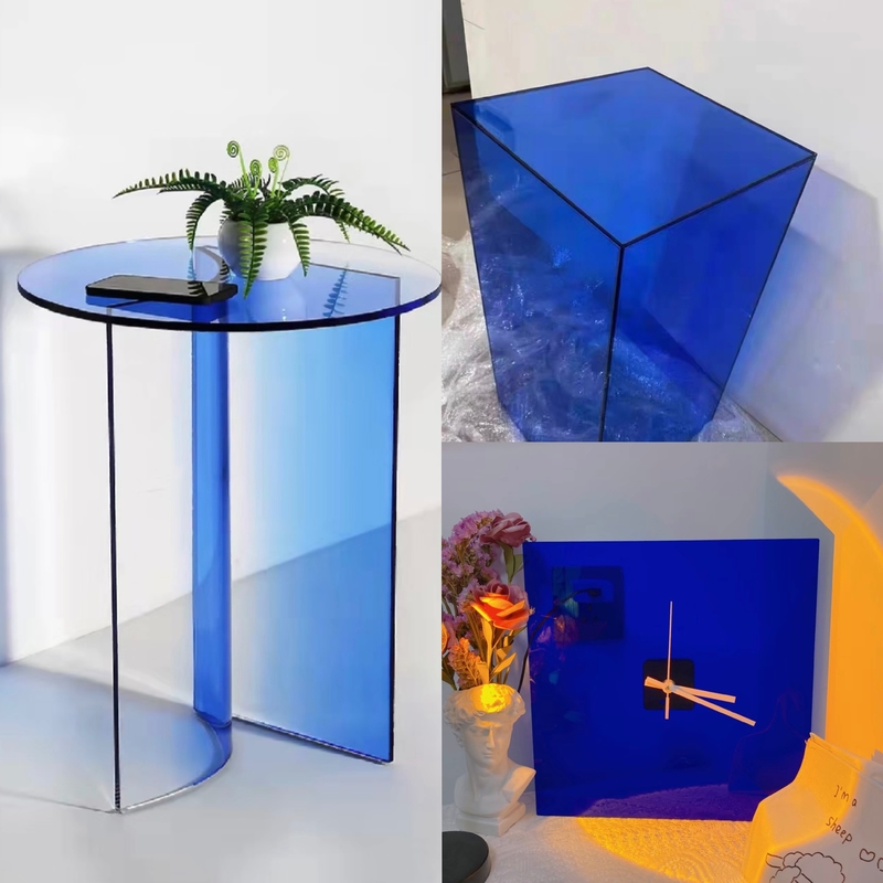 โรงงานแบรนด์ DUKE ขายส่งปลีก สีน้ําเงิน โหลดแผ่นอะคริลิก PMMA Perspex Plexiglass สําหรับการโฆษณา