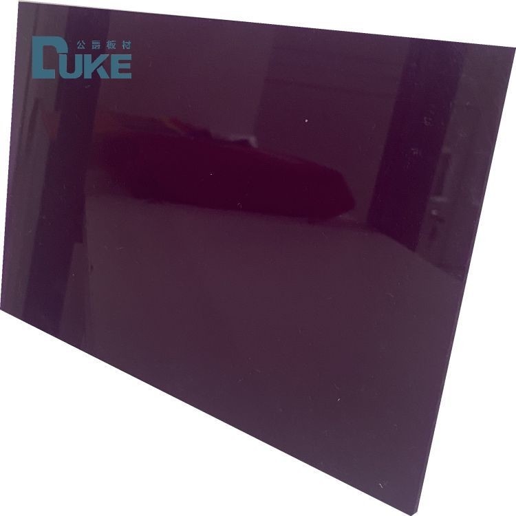 สีที่ป้องกันรังสี UV สีม่วง เห็นผ่านกระดาษ Perspex แท้กระจ่างสําหรับป้าย