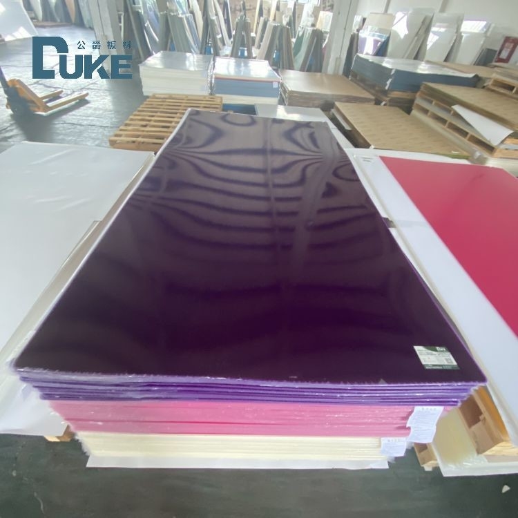 สีที่ป้องกันรังสี UV สีม่วง เห็นผ่านกระดาษ Perspex แท้กระจ่างสําหรับป้าย