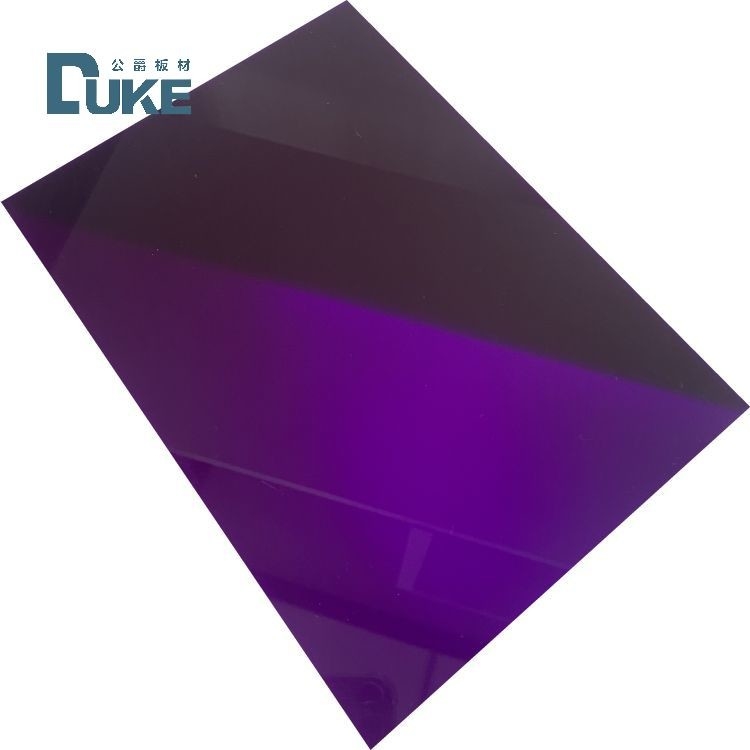 สีที่ป้องกันรังสี UV สีม่วง เห็นผ่านกระดาษ Perspex แท้กระจ่างสําหรับป้าย
