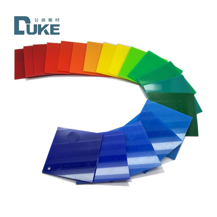 Duke การถ่ายแสง 93% Perspex สีแผ่นอะคริลิคสําหรับป้ายแสง