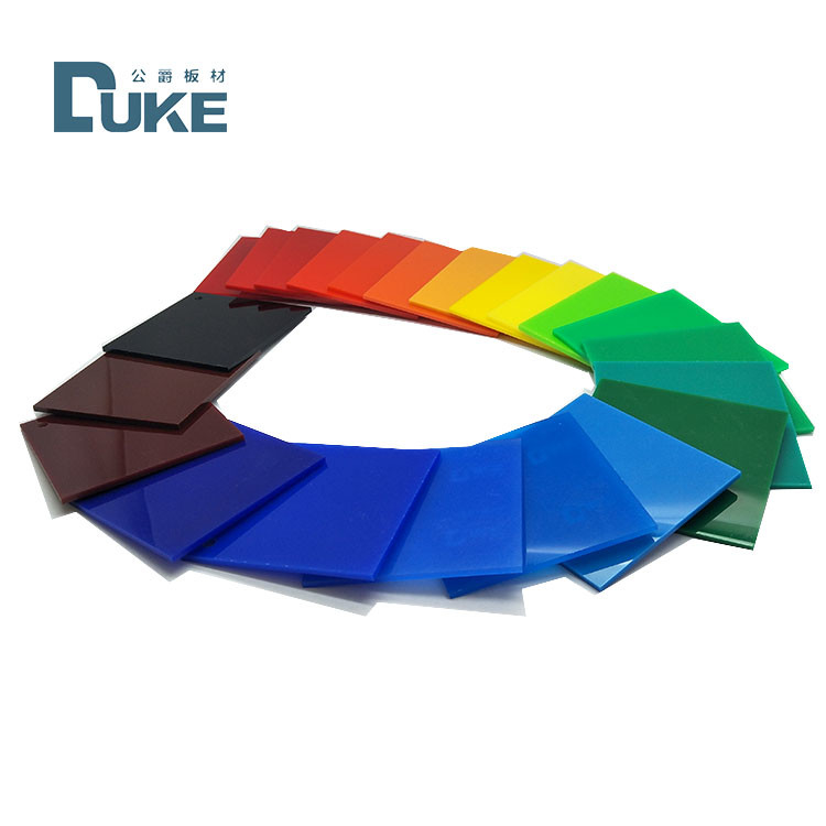 Duke การถ่ายแสง 93% Perspex สีแผ่นอะคริลิคสําหรับป้ายแสง
