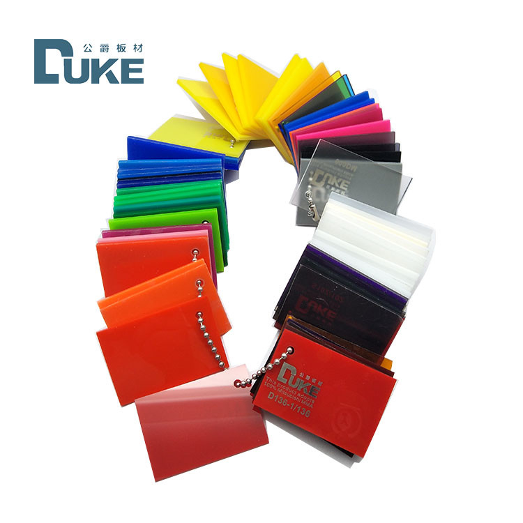 Duke การถ่ายแสง 93% Perspex สีแผ่นอะคริลิคสําหรับป้ายแสง