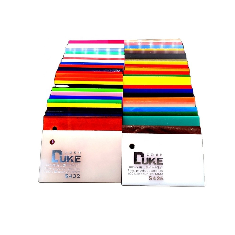 Duke การถ่ายแสง 93% Perspex สีแผ่นอะคริลิคสําหรับป้ายแสง